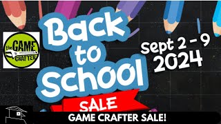 Board Game News Game Crafter Back to School Sale [upl. by Lodge]