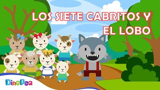 🐐 Los Siete Cabritos y El Lobo Feroz 🐺  PICTOGRAMAS  Cuentos para niños  DinoPeq [upl. by Ahsiea]