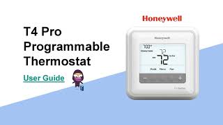 Honeywell T4 Pro Programmable Thermostat User Guide  TH4110U2005 Manual [upl. by Anaeirb171]