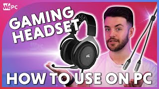 How to get Microphone and Sound from Single 35mm Headsets use gaming headset on PC [upl. by Colburn]