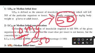 toxicity parameters LD50 LC50 LT50 KD50 ED50EC50 entomology msc zoology 4th semester [upl. by Nodnrb]