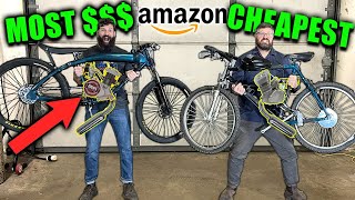 I Bought the Cheapest and Most Expensive Motorized Bike kits from Amazon [upl. by Buzz]