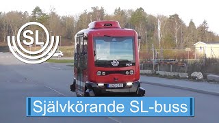 SLs självkörande buss i Barkarby Stockholm [upl. by Painter621]