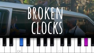 Broken Clocks  SZA piano tutorial [upl. by Brocky]