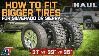 How To Fit Larger Tires on Your Chevy Silverado or GMC Sierra [upl. by Beaulieu344]