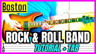 Boston  Rock amp Roll Band Guitar Cover Lesson  Tab  Tutorial [upl. by Publus873]