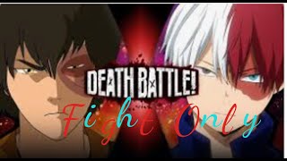 Zuko Vs Shoto Todoroki Just the fight deathbattle animation anime avatar mha [upl. by Joycelin]