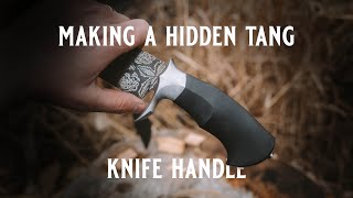 Making a Hidden Tang Takedown Knife Handle  Burt Foster Collab Part 3 [upl. by Reivaz758]