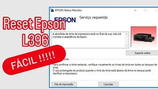 reset almofadas Epson l396 fácil almofadas de tinta da impressora está no final solução 2024 [upl. by Sandro]