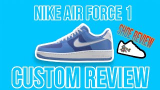 NIKE AIR FORCE 1 CUSTOM SHOE REVIEW  GunmanWins [upl. by Ayaros]