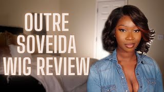 Outre Melted Hairline  Synthetic HD Lace Front  Wig Review  Soveida  ft Divatress  Tan Dotson [upl. by Droffats]