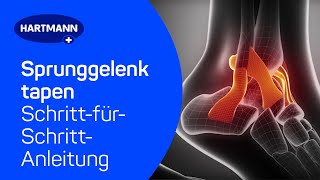 Sprunggelenk tapen Anwendung DermaPlast® ACTIVE Kinesiologisches Tape [upl. by Norihs604]