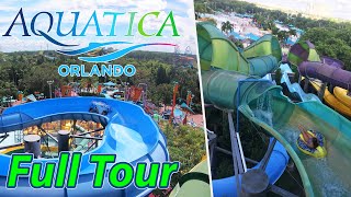 Aquatica Orlando SeaWorlds Water Park  Full Tour [upl. by Yemiaj]