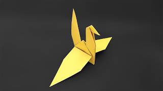 How to Fold an Origami Crane Tsuru – Simplified Version [upl. by Tarsus464]