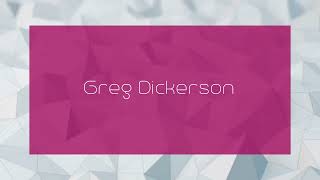 Greg Dickerson  appearance [upl. by Aronoel]