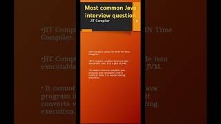 JIT Compiler Java interview QampA [upl. by Karlyn171]