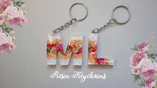 how to make resin letters keychains for Beginners  Foil Leaf resin keychains  DIY Resin Art [upl. by Dobson]