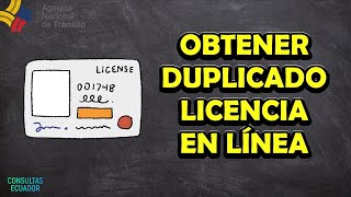 COMO SACAR EL DUPLICADO DE LA LICENCIA EN ECUADOR [upl. by Weirick]