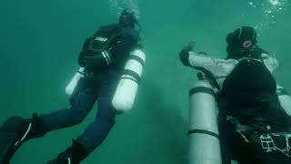 Sidemount Tauchen im Attersee beim Divecenter Under Pressure  4K Video [upl. by At]