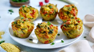 Savory Vegetable Muffins Vegan And GlutenFree [upl. by Astri138]