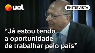 Alckmin responde se ainda tem sonho de chegar à presidência Isso é destino [upl. by Ahseekal500]