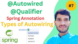 Autowired and Qualifier Annotation  Autowire byName and byType  Configure Autowiring in XML Java [upl. by Ynar281]