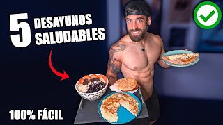 5 DESAYUNOS SALUDABLES y BARATOS en 5 MINUTOS MI DIETA SECRETA receta fácil y rápida [upl. by Isaac]