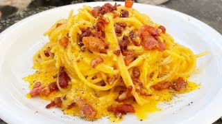 SPAGHETTI CARBONARA the original recipe  5 ingredients [upl. by Aynwad]