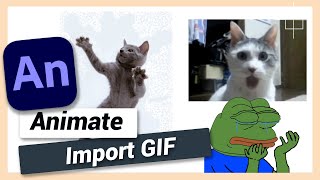 How to Import GIF  Adobe Animate CC Tutorial [upl. by Breen822]