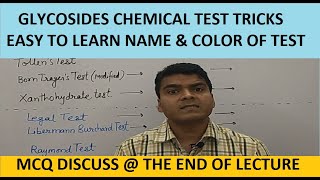 Glycosides Chemical Test  Tricks for identification test of Glycosides  Pharmacognosy GPAT MCQ [upl. by Ogata]