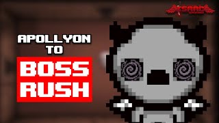 apollyon to boss rush  binding of isaac unlocks  125 [upl. by Enimrej296]