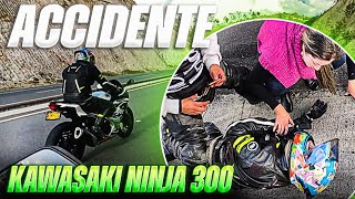 Accidente en Ninja 300  Bajando Dominar 400 con Ninja 300 a tope [upl. by Haldes889]