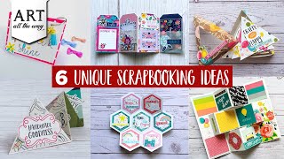 6 Unique Scrapbooking Ideas  Creative Card Ideas  Scrapbook Design Inspirations  Doodling  DIY [upl. by Enyallij812]