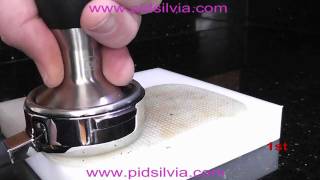 Dosing and Tamping for Rancilio Silvia [upl. by Iuq127]