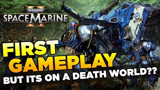 SPACE MARINE 2  DEATH WORLD INFILTRATION  FIRST GAMEPLAY 4K  Warhammer 40000 [upl. by Old]