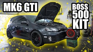 MK6 GTI with Boss 500 turbo kit hits the dyno [upl. by Epotimet]