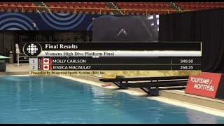 Molly Carlson  First High Diving Competition Womens 20 Meter Platform Event [upl. by Iphigeniah546]