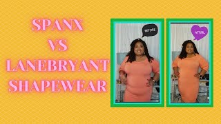 PLUS SIZE SHAPEWEAR REVIEW  SPANX VS LANE BRYANT TRY ON HAUL  BEFORE AND AFTER [upl. by Cyna700]