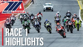 MotoAmerica Supersport Race 1 Highlights at Road Atlanta 2022 [upl. by Leilamag]