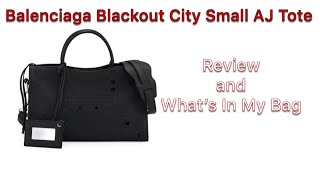 Balenciaga Blackout City Small AJ Tote  Review and WIMB [upl. by Radie]