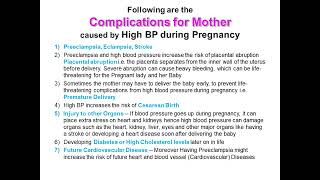 Hypertension during Pregnancy causes Complications 23Jan23 [upl. by Baer]