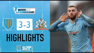 MATCH HIGHLIGHTS  Ballymena United 33 Glenavon  Danske Bank Premiership [upl. by Pressey]