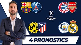 Pronostic Foot LIGUE DES CHAMPIONS 14 de finale  Mes 4 PRONOSTICS  Ligue des Champions [upl. by Llekim933]