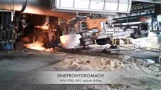 Blast Furnace taphole drilling [upl. by Riccardo]