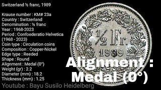 Switzerland ½ franc 1989 [upl. by Ajna471]