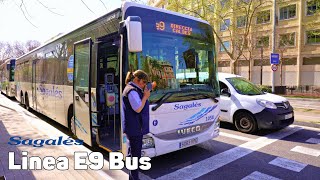 E9 Sagalés  Autobús Exprés de Barcelona  Viaje completo [upl. by Nashbar378]