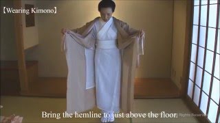 KITSUKE How to wear Kimono 【Part2】putting on Kimono [upl. by Ruby]