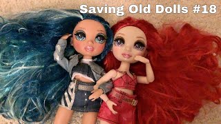 Giving a Thrifted Rainbow High Ruby and Skyler makeovers  saving old dolls 18 [upl. by Odette]