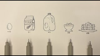 Pigma Micron Pen Tip Size comparison [upl. by Asirrac]