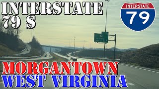 I79 South  Morgantown  West Virginia  4K Highway Drive [upl. by Ayyn]